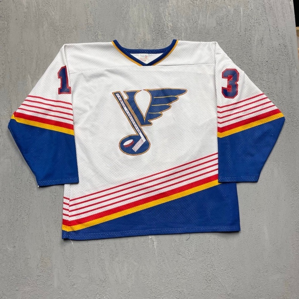 Vintage HMCS Vancouver Hockey Jersey Mens XL White 90s Athletic Knit